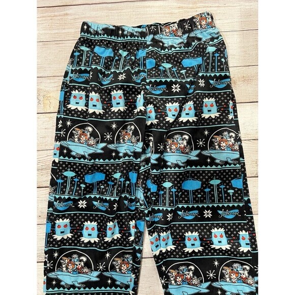 NEW MENS THE JETSONS AEROPOSTALE CRUSHED VELVET FEEL LOUNGE PANTS PAJAMAS SMALL - Picture 2 of 6